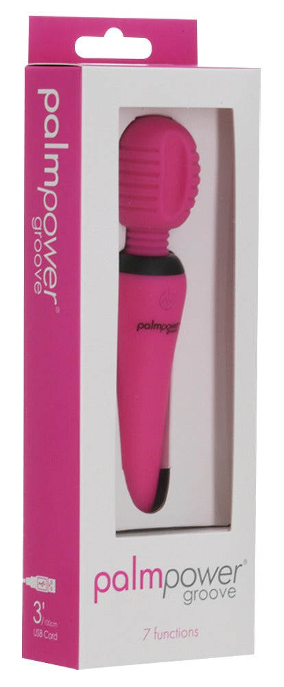 palmpower Massagestaaf met groeven - Roze - palmpower - SKU: 54008130000