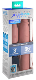 Fantasy X-Tensions Elite Penis sleeve vibrerend met verlenging - Huidskleur