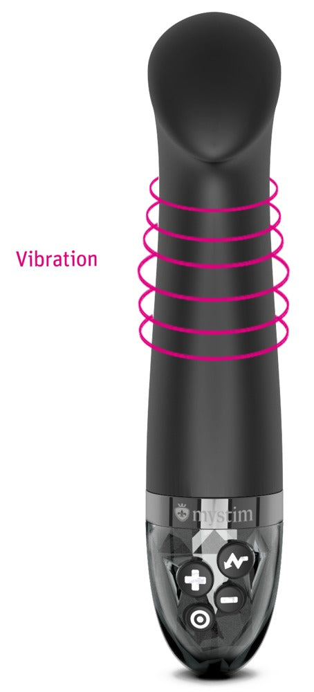 Mystim E-stimulator met vibratie en 5 intensiteitsstanden - Zwart