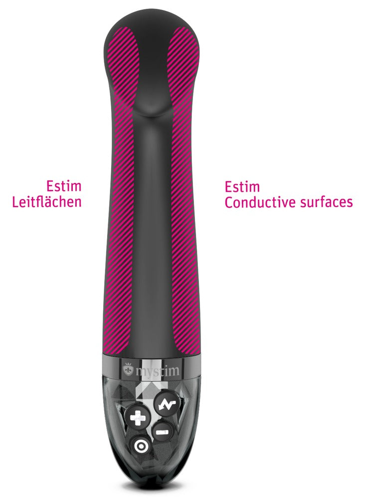 Mystim E-stimulator met vibratie en 5 intensiteitsstanden - Zwart