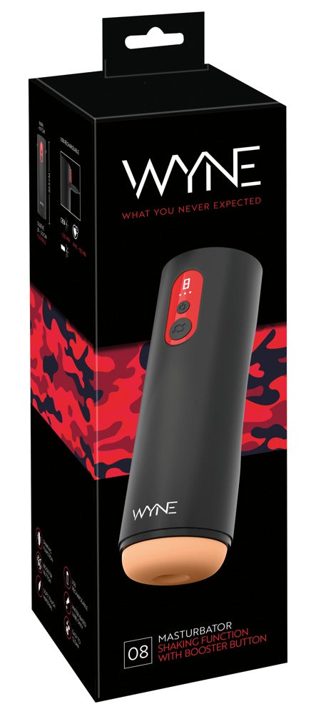 WYNE Penis shaker met pulserende schudfunctie - Zwart