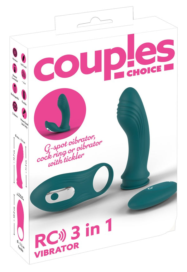 Couples Choice 3-in-1 vibrator - Groen - Couples Choice - SKU: 54022470000