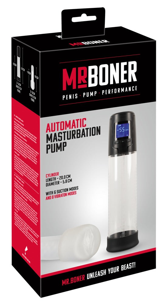 Mister Boner Automatic Masturbation Pump - Transparant - Mister Boner - SKU: 54023520000