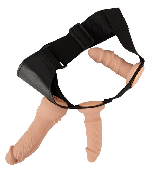 You2Toys Strap-on set met verstelbaar harnas en remote control - Huidskleur - You2Toys - SKU: 54024250000