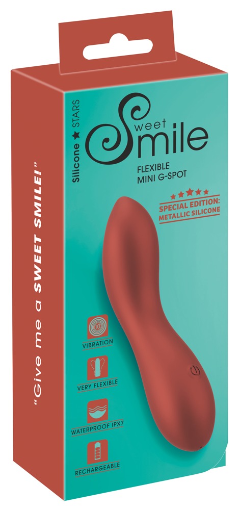 Sweet Smile Mini vibrator gebogen & flexibel - Bruin