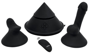 The Cowgirl Kegel stimulator compact met zuigvoet - Zwart