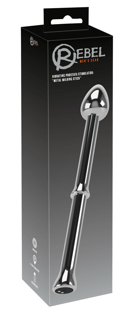 Rebel Metal Milking Stick vibrerende - Zilver - Rebel - SKU: 54033830000