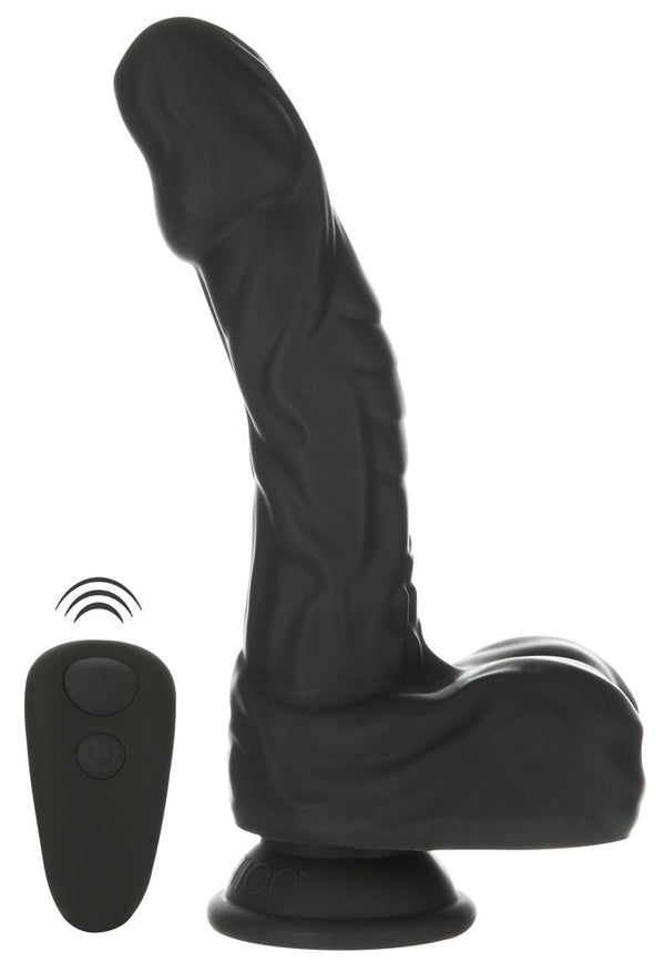 Naked Addiction Dong roterend & stuwend met zuignap - Zwart - Naked Addiction - SKU: 54034480000