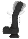 Naked Addiction Dong roterend & stuwend met zuignap - Zwart