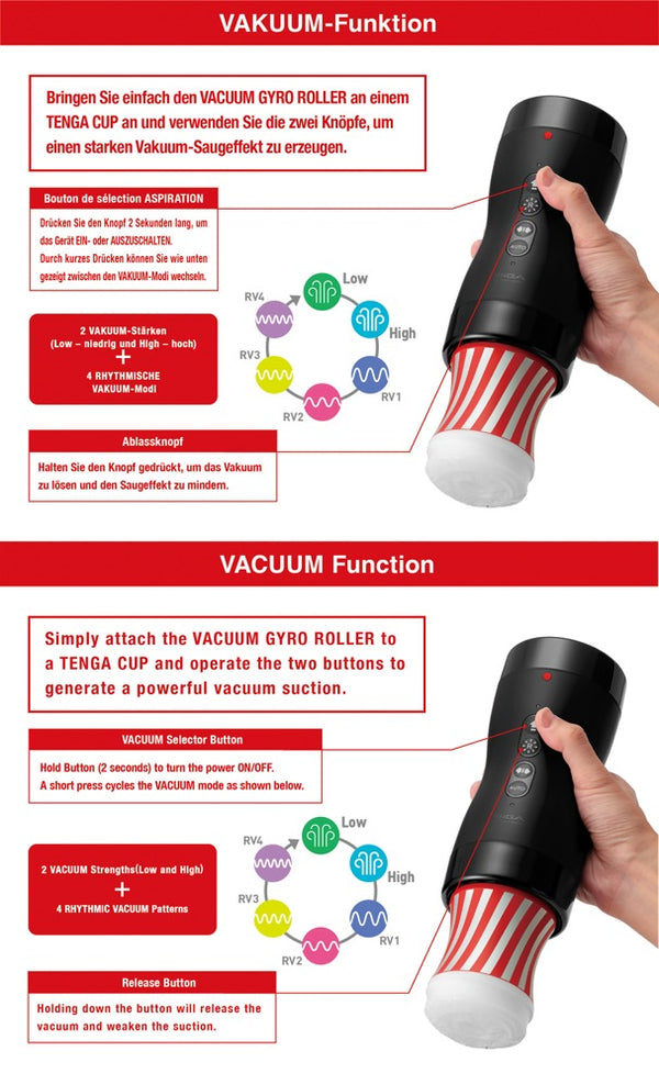 TENGA Vacuum Gyro Roller automatische handjob - TENGA - SKU: 54041690000