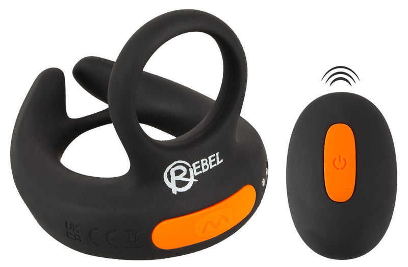 Rebel Scrotum stimulator met vibraties - Zwart