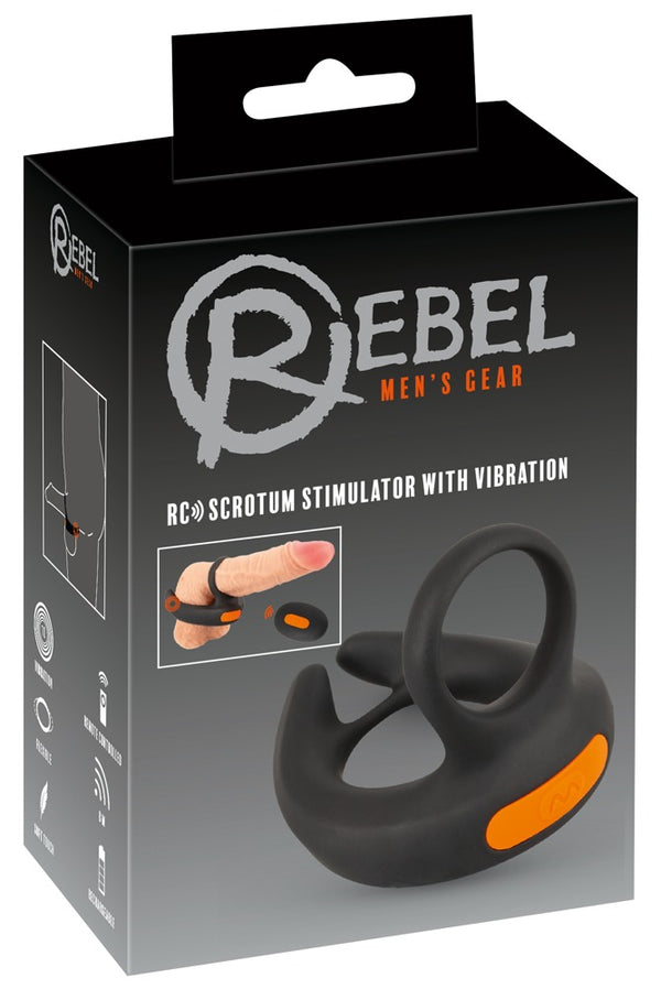 Rebel Scrotum stimulator met vibraties - Zwart - Rebel - SKU: 54042580000