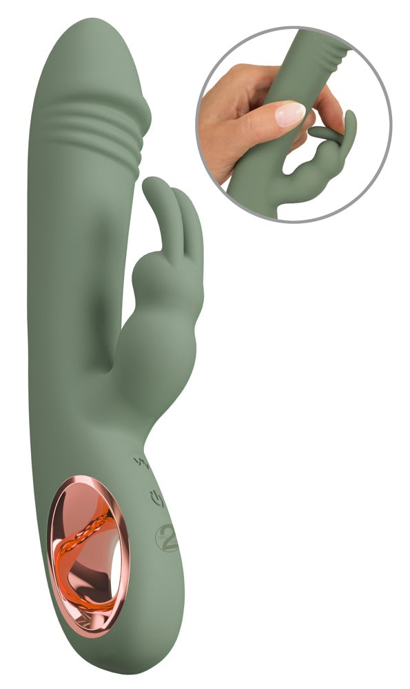 You2Toys Dubbelvibrator met gesynchroniseerde hotspots - Groen - You2Toys - SKU: 54045090000