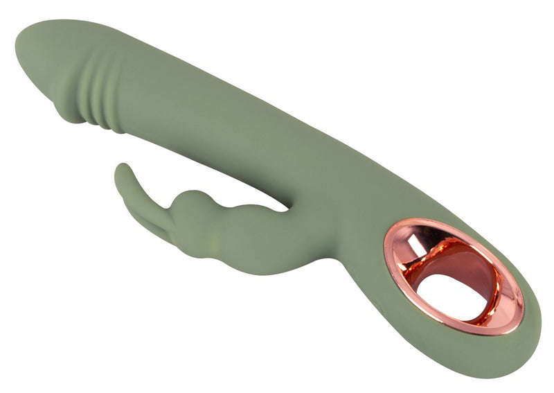 You2Toys Dubbelvibrator met gesynchroniseerde hotspots - Groen