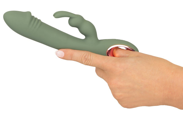 You2Toys Dubbelvibrator met gesynchroniseerde hotspots - Groen - You2Toys - SKU: 54045090000