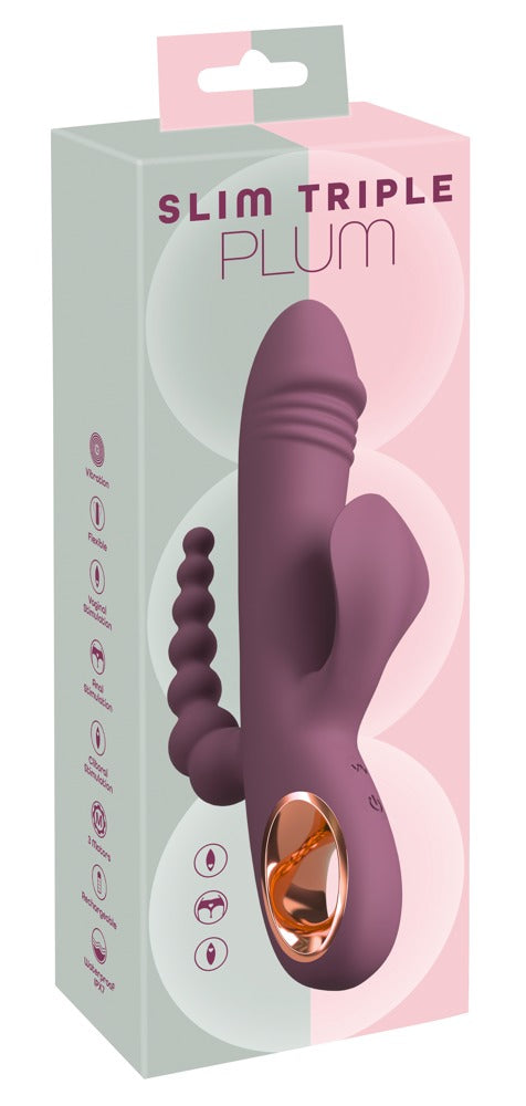 You2Toys Slim Triple Plum vibrator - Paars - You2Toys - SKU: 54045170000