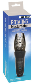 Stroker Masturbator roterend met vibratie - Zwart