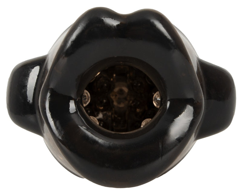 Stroker Zuigende masturbator met dubbele trilling - Zwart