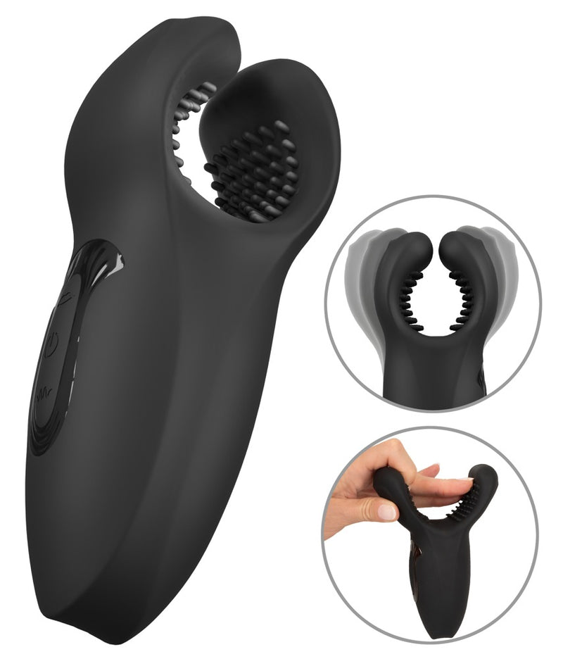 Rebel Toverstaf met vibratie en vleugels - Zwart