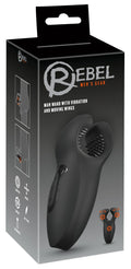 Rebel Toverstaf met vibratie en vleugels - Zwart