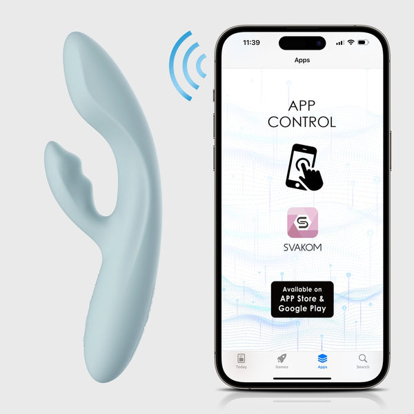 SVAKOM Konijn vibrator - Turquoise - SVAKOM - SKU: 54046730000