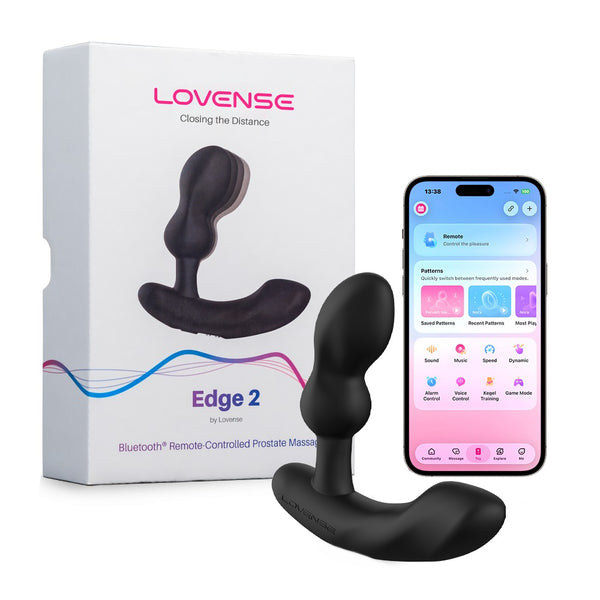 Lovense P-spot vibrator met perineumstimulator - Zwart - Lovense - SKU: 54047890000