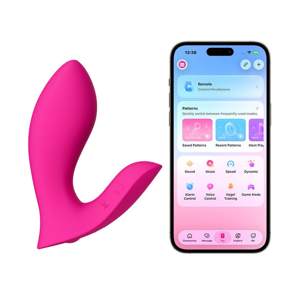 Lovense Flexer dubbele slipvibrator - Roze - Lovense - SKU: 54048350000