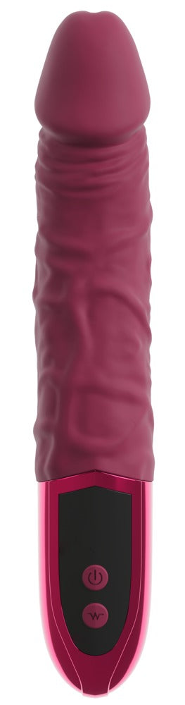 beau coeur Vibrator realistisch met aderen - Rood