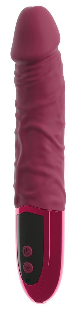 beau coeur Vibrator realistisch met aderen - Rood