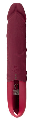 beau coeur Vibrator realistisch met aderen - Rood