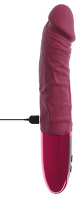 beau coeur Vibrator realistisch met aderen - Rood