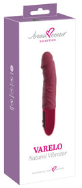 beau coeur Vibrator realistisch met aderen - Rood
