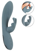 beau coeur Rabbit vibrator met dubbele stimulatie - Blauw