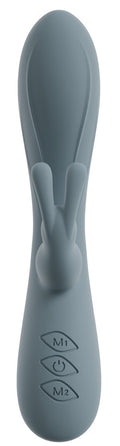 beau coeur Rabbit vibrator met dubbele stimulatie - Blauw