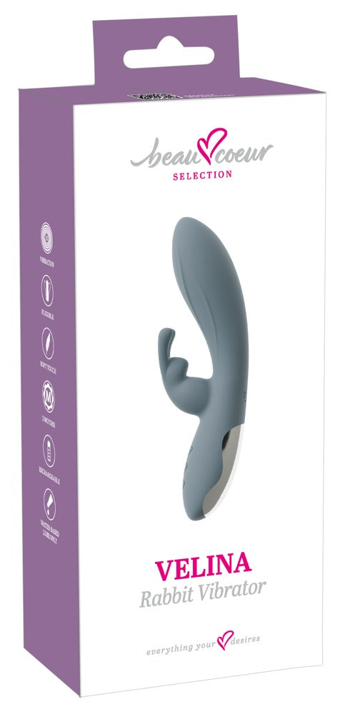 beau coeur cœur VELINA Konijn vibrator - Blauw - beau coeur - SKU: 54049750000