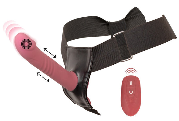 You2Toys Strap-on set met dubbele vibrator en afstandsbediening - Roze - You2Toys - SKU: 54051220000