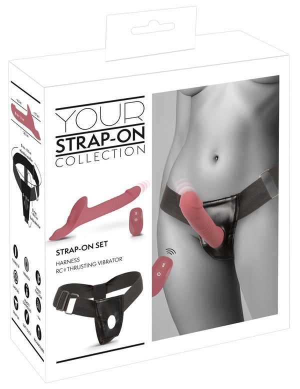 You2Toys Strap-on set met dubbele vibrator en afstandsbediening - Roze - You2Toys - SKU: 54051220000