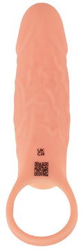 Realistixxx Penis sleeve met vibratie en vergroting - Huidskleur