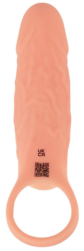 Realistixxx Penis sleeve met vibratie en vergroting - Huidskleur
