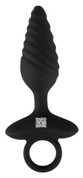 ANOS Butt plug gedraaid met trillingen - Zwart