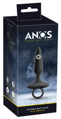 ANOS flexibele vibro-anaalplug - Zwart