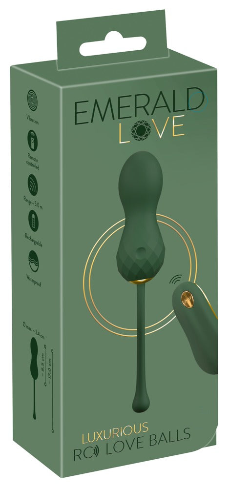 Emerald Love Liefdesballen met RC-besturing en vibratie - Groen - Emerald Love - SKU: 54052110000