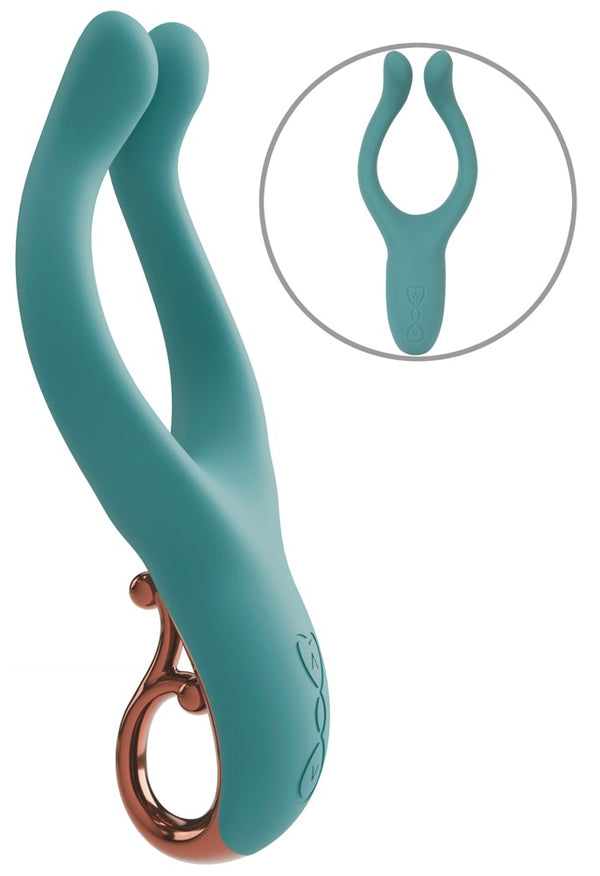 You2Toys Multi vibrator met 2 armen - Turquoise - You2Toys - SKU: 54052700000