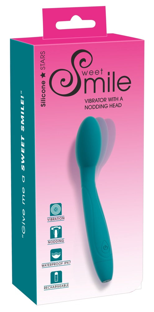 Sweet Smile vibrator met knikkop - Blauw