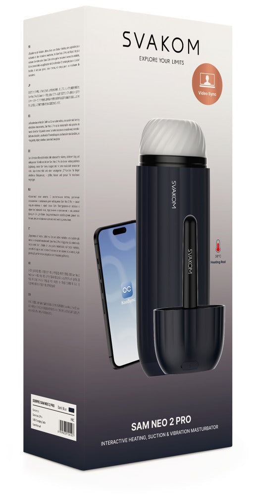 SVAKOM Sam Neo 2 Pro masturbator - Blauw - SVAKOM - SKU: 54053860000