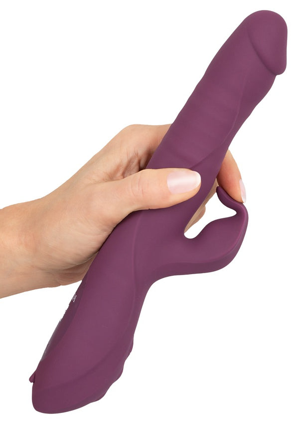 JAVIDA Vibrator 3-in-1 met stoten & parelmassage - Paars - JAVIDA - SKU: 54054240000