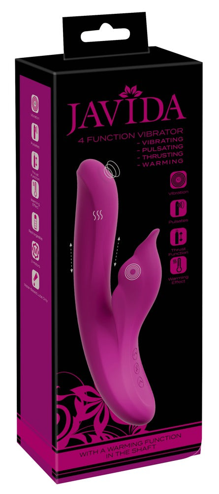 JAVIDA Vibrator 4-in-1 met stoten & warmte - Paars - JAVIDA - SKU: 54055300000