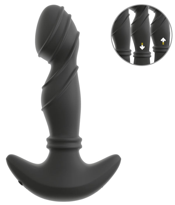 ANOS Prostate plug met vibrerende ringen - Zwart - ANOS - SKU: 54055480000