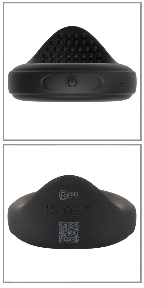 Rebel Kogelring met vibratie - Zwart