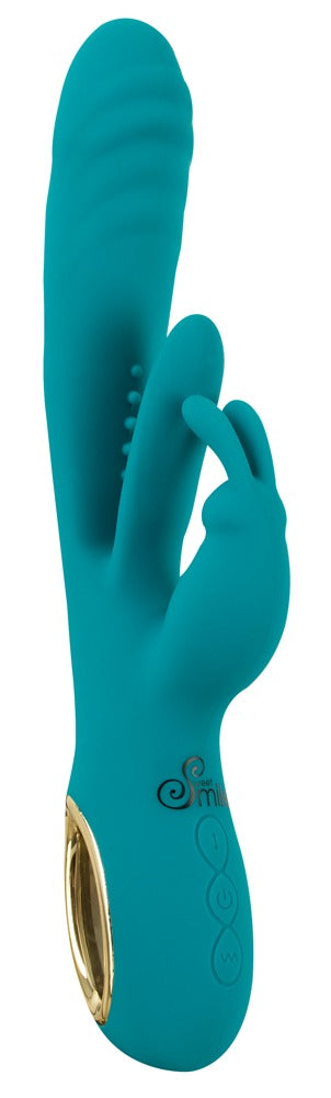 Sweet Smile Konijn vibrator met stuwkracht en G-spot stimulatie - Turquoise